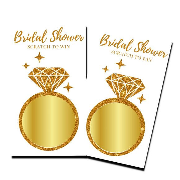 Bachelorette Party - Bridal Shower - 50 Scratch Off Cards - Wedding Shower - Picture 1 of 4